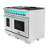 Cosmo 48 in. Vista Collection 6.6 cu. ft. Double Oven Gas Range, 8 Burners, LED Panel, Cast Iron Grates, Stainless Steel