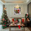 Arbre de père Noël, art mural sur toile-2085346957