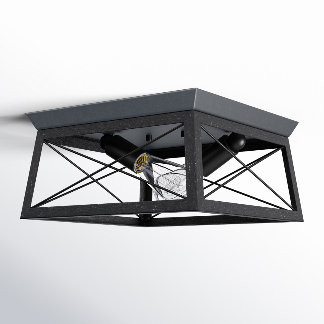 Oisin Flush Mount Laurel Foundry Modern Farmhouse® Fixture Finish: Black