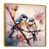 Toile avec cadre flottant or