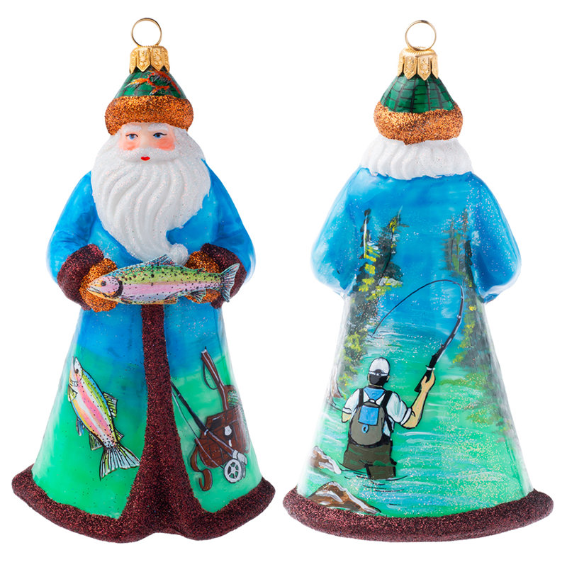 Glitterazzi Fly Fishing Santa