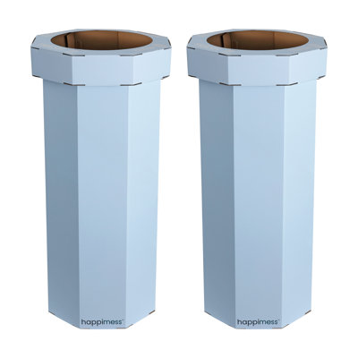 Fleur 25-Gallon Traditional Classic Disposable Corrugated Cardboard Event Trash Can and Recycling Bin
