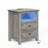  2 -Drawer Nightstand With Charging Station And Led Lights, Bed Side Table And End Table With Open Storage-1923474021