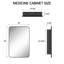 Armoire à pharmacie en aluminium avec miroir encastré ou à fixation en surface-1365086544