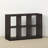 6-Cube Bookcase, Thick Frame, Black Dark Oak-119847680-120436671