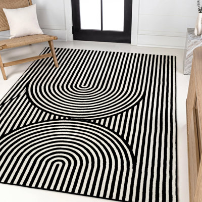 Tapis noir / blanc Sofia
