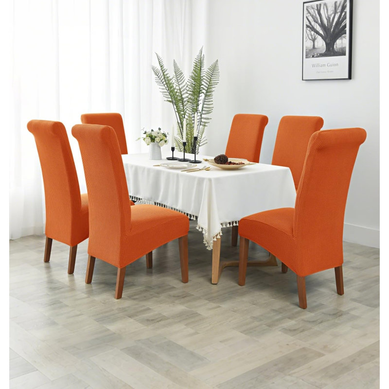 Dining Chair Slipcover, Bright Orange