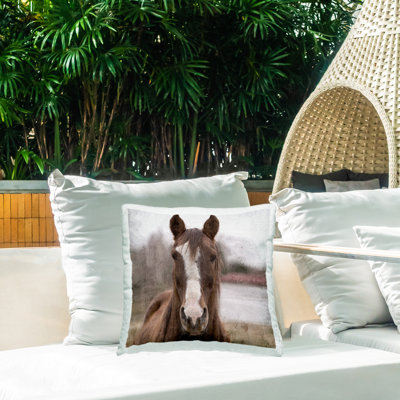 Coussin Rustic Brown Horse