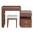 3-In-1 Makeup Vanity Desk With Flip-Top Mirror, LED Lighting, Adjustable Length & Ample Drawers - Stylish Multi-Functional Dressing Table For Home, Walnut-1724652470