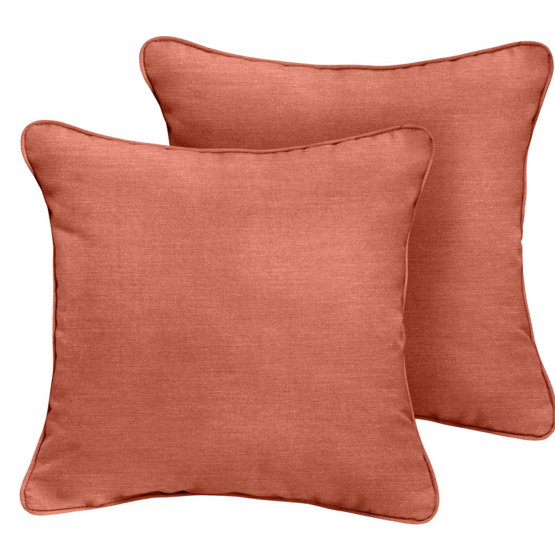 YY Sunbrella® Outdoor Reversible Throw Pillow, 18" x 18", Pumice