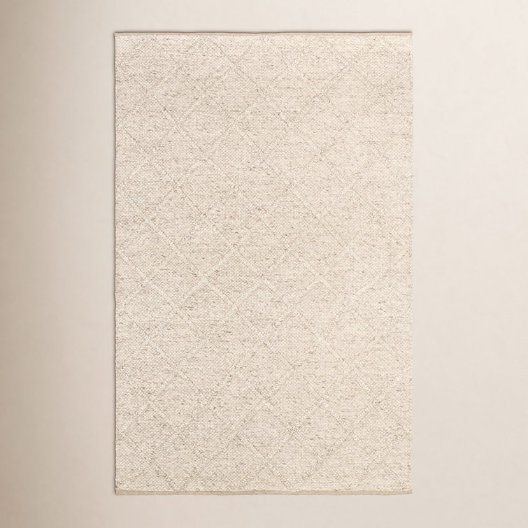 Tapis gris tissé à plat à la main Jeanette