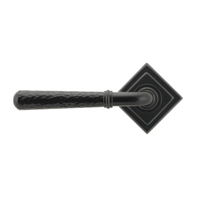 Hammered Newbury Lever on Rose Set (Square)