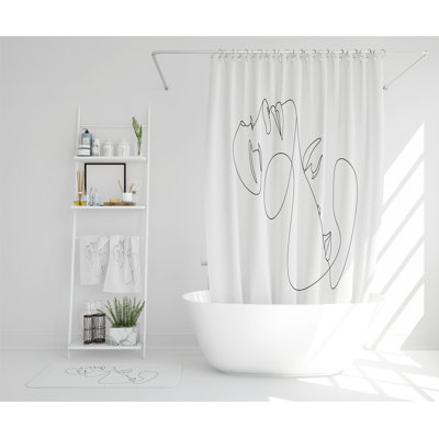 Naszier Polyester Shower Curtain Set