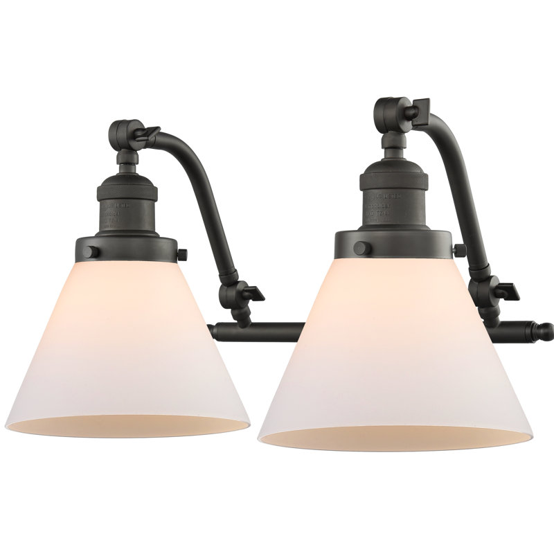 Bonomo 2 - Light Dimmable Vanity Light, Oil Rubbed Bronze, Matte White Cased, 3 W LED Vintage Dimmable Bulb