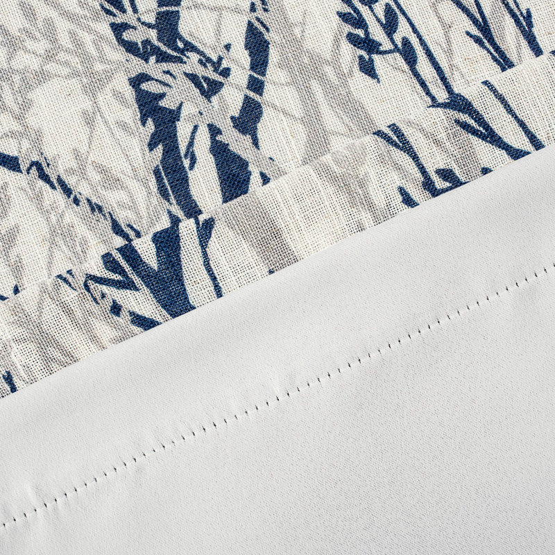 Floral Scalloped 52'' W Window Valance in, Blue, 52" W x 24" L