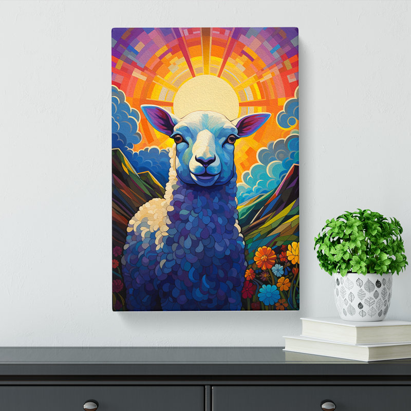 Sheep Deco - Wrapped Canvas, 76cm H x 50cm W x 3cm D