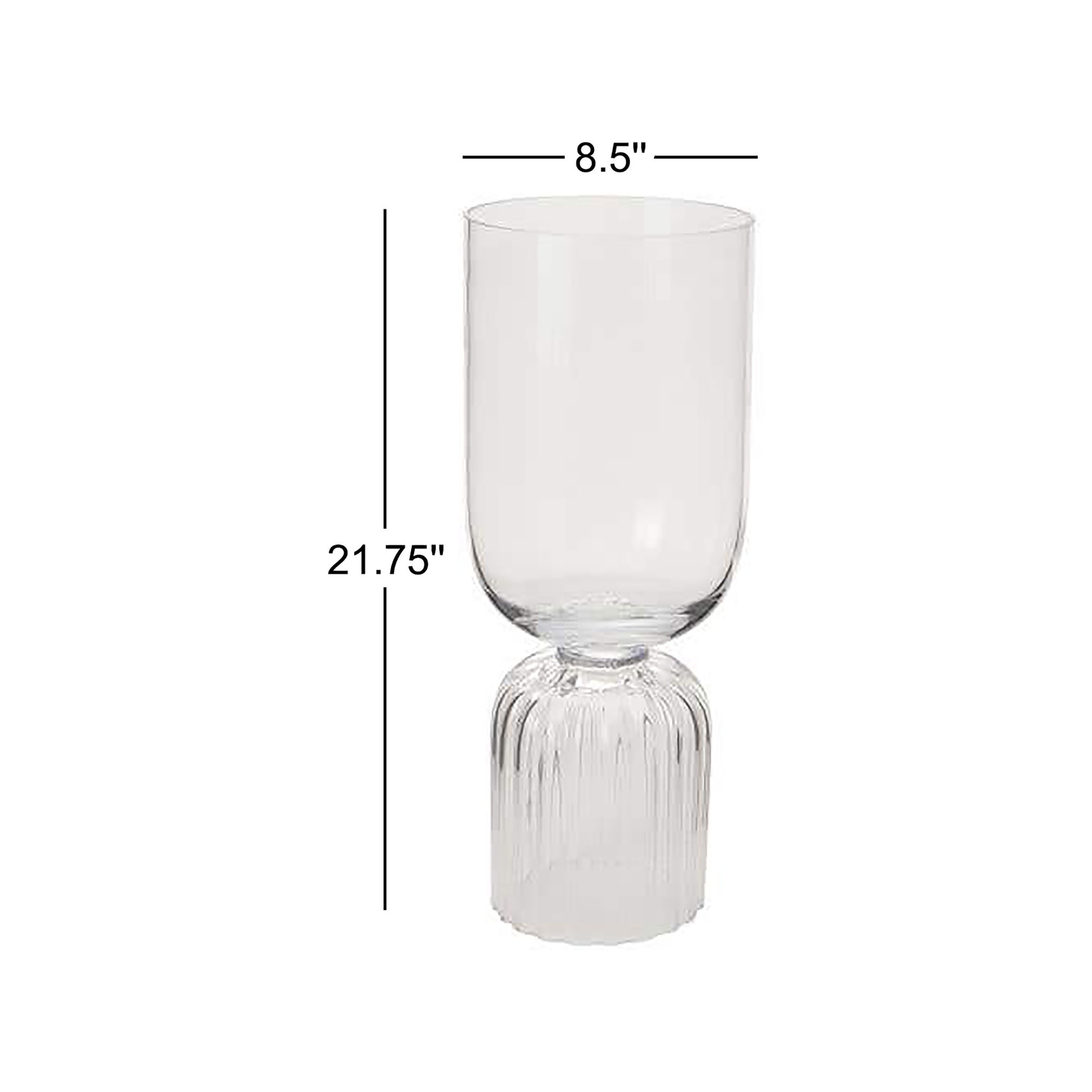 Calhern Glass Table Vase, 21.75" H x 8.5" W x 8.5" D