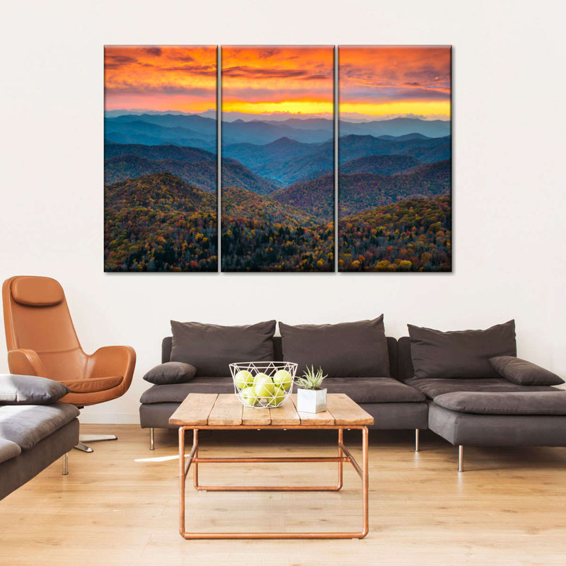 Ensemble de 3 pièces Blue Ridge Parkway, H 48 po x l 74 po x P 1,25 po