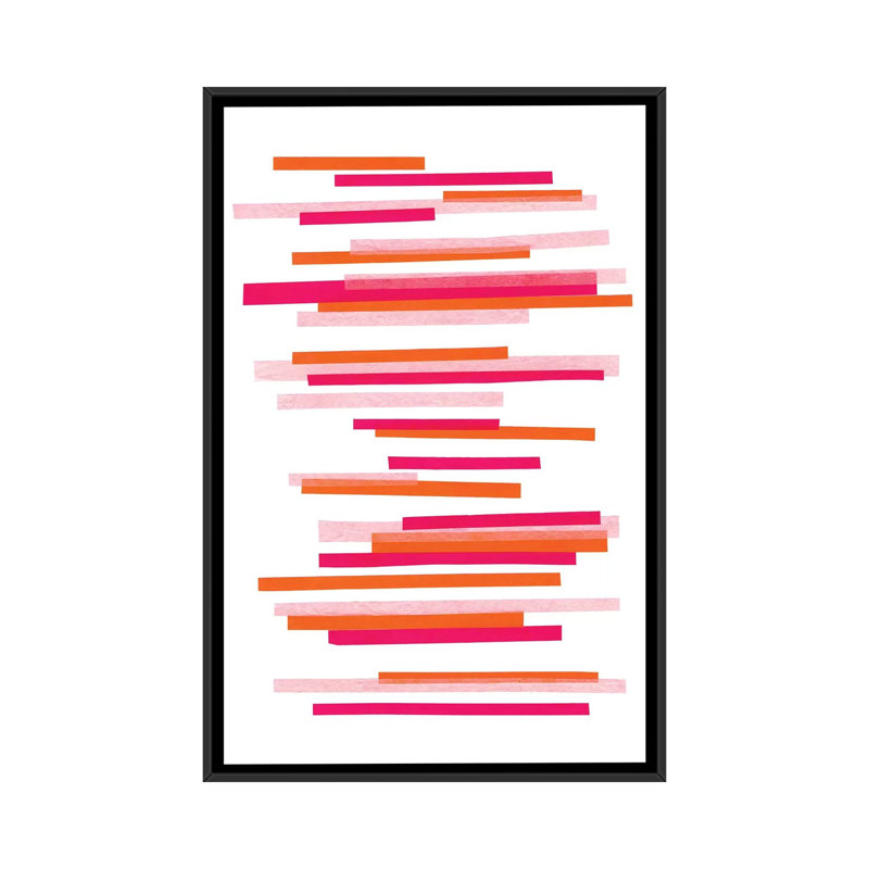 « bonbon stripes no. 2 », reproduction d’impression sur toile, H 48 po x l 32 po x P 1,5 po, Toile avec cadre noir