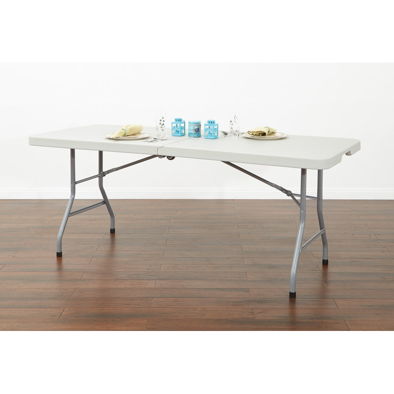 Table pliante rectangulaire en plastique Hathcock, H 29,75 po x L 72,5 po x P 30 po