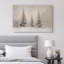 «Christmas Vintage Winter Landscape Pine Tree Holiday Neutral Decor», reproduction d'art sur toile encadrée-107118205-121501160