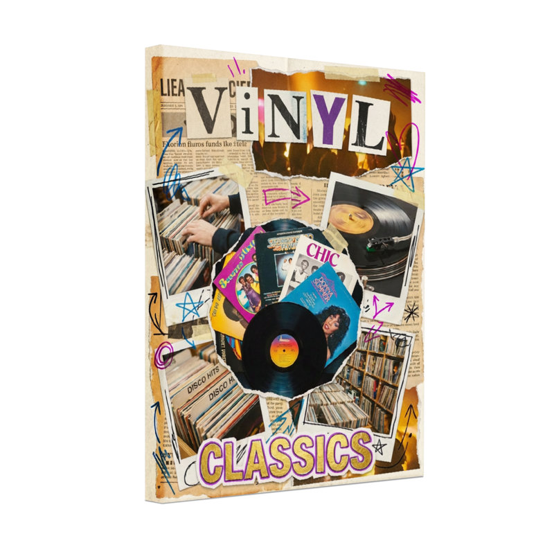 Collection de disques de vinyle Fashion Collection, H 18 po x l 12 po