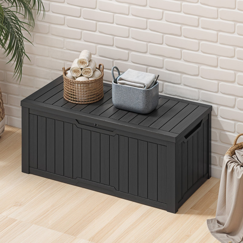 Boîte de rangement pour l'extérieur 120 gallons, Noir