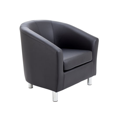 Pyrmont Faux Leather Barrel Chair