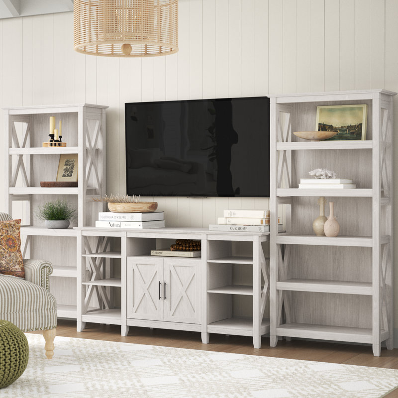 Huckins Entertainment Center for TVs up to 65", Linen White Oak