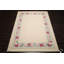 Tapis floral transitionnel en laine ivoire 8x11