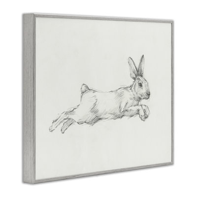 Dessin de lapin sautant, estampe numérique par Ethan Harper