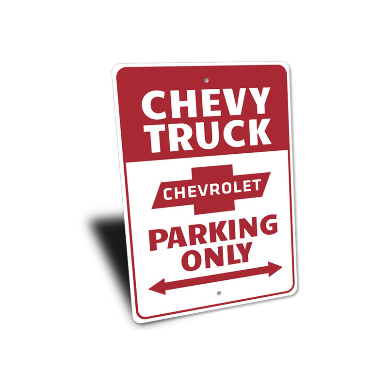 Enseigne en aluminium Chevy, H 18 po x l 12 po x P 0,06 po