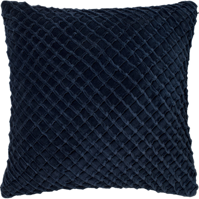 Down Reversible Throw Pillow, Navy, Down
