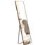Grand miroir en bois massif brun pour chambre à coucher - 63 po x 19 po