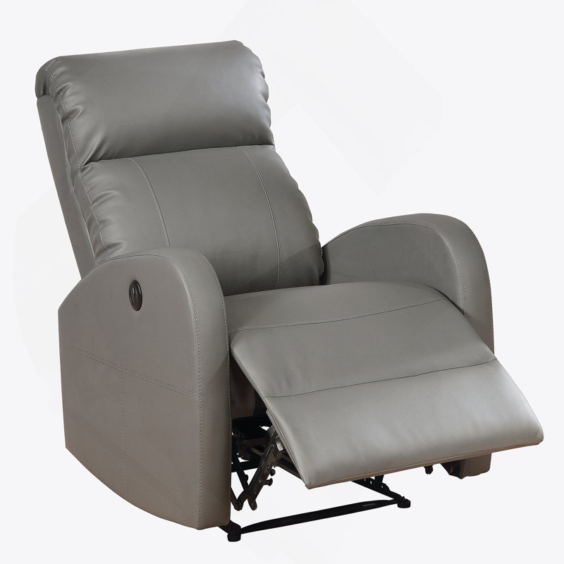 Swivel Glider Recliner With Manual Adjustable Headrest & Footrest In Texas Slate, Perfect For Comfort And Style
