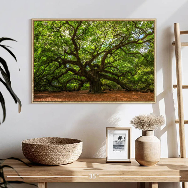 Chêne, 25 po x 17 po, Cadre flottant en bois naturel