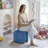 Upholstered Ottoman with Wheels ,Velvet Vanity Stool for Living Room Pouf Footstool-1703336114