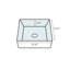 Vox Ceramic Square Vessel Bathroom Sink with Overflow-502751118