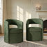 Chaise de salle à manger moderne avec rangement de 25,5 po Aadhira