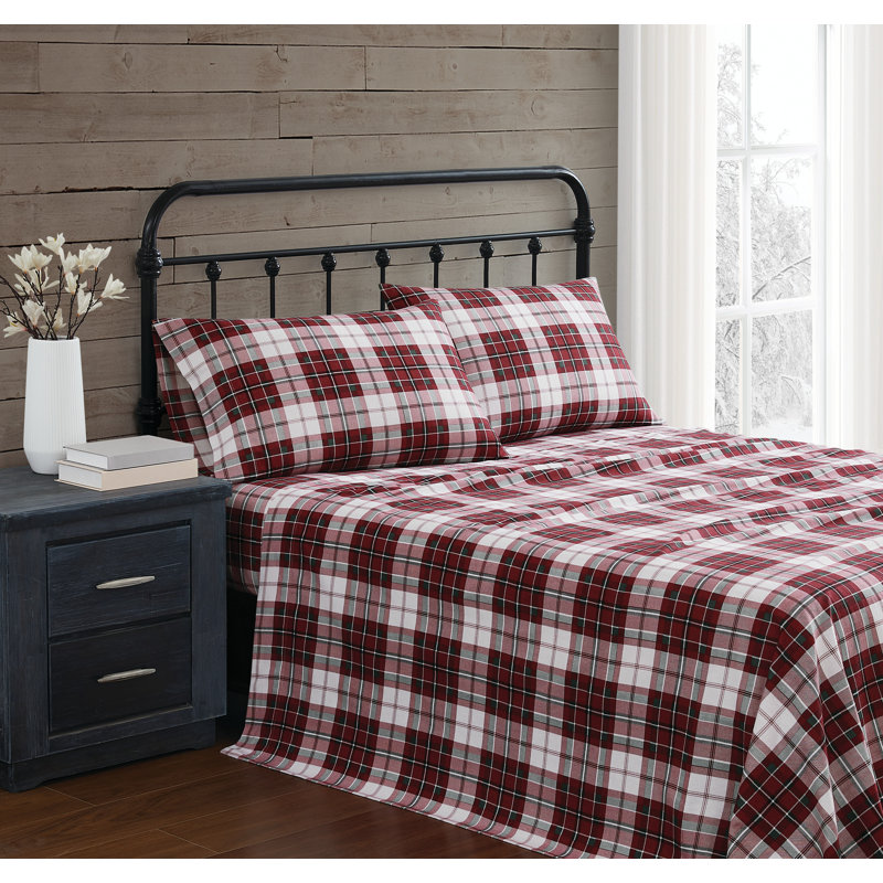 Ensemble de draps pour chambre d'amis 100% coton, Ensemble de draps pour grand lit avec 2 taies d'or