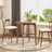 Rowan 36.22" High Retro Light Nordic Round Wooden Counter Table with Cross-Reinforced Base-124216048