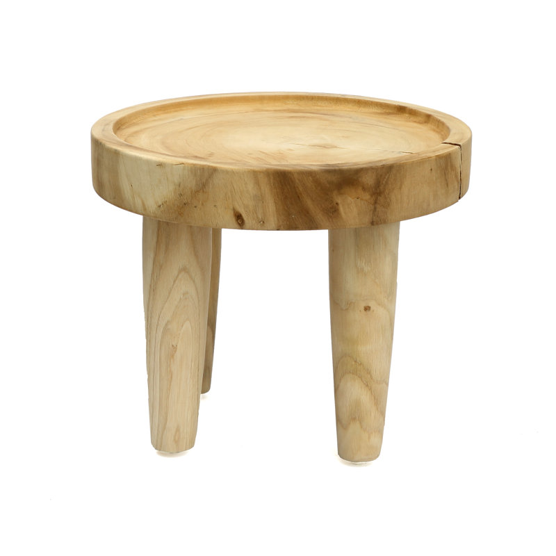 Solid Wood Tray Top End Table