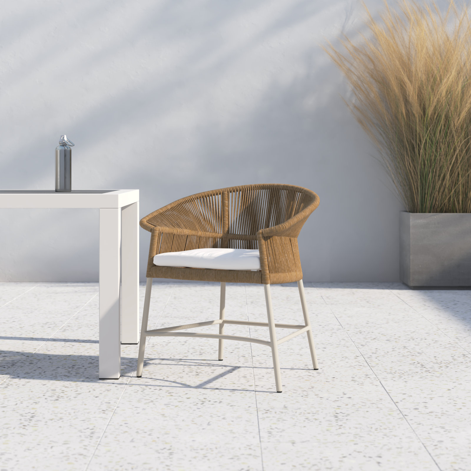 Melby Aluminum Patio Armchair