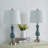 Ensemble de lampes de table bleu clair Odile