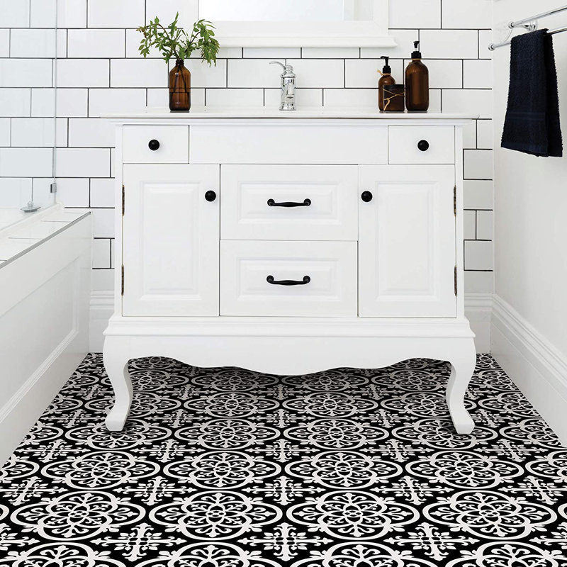 Budd 30.48 x 30.48 cm PVC Tile, Black