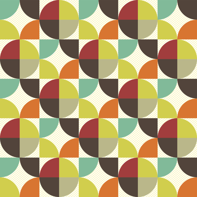 Shasta Retro Abstract Pattern - Wrapped Canvas Print, 91cm H x 91cm W x 3.8cm D