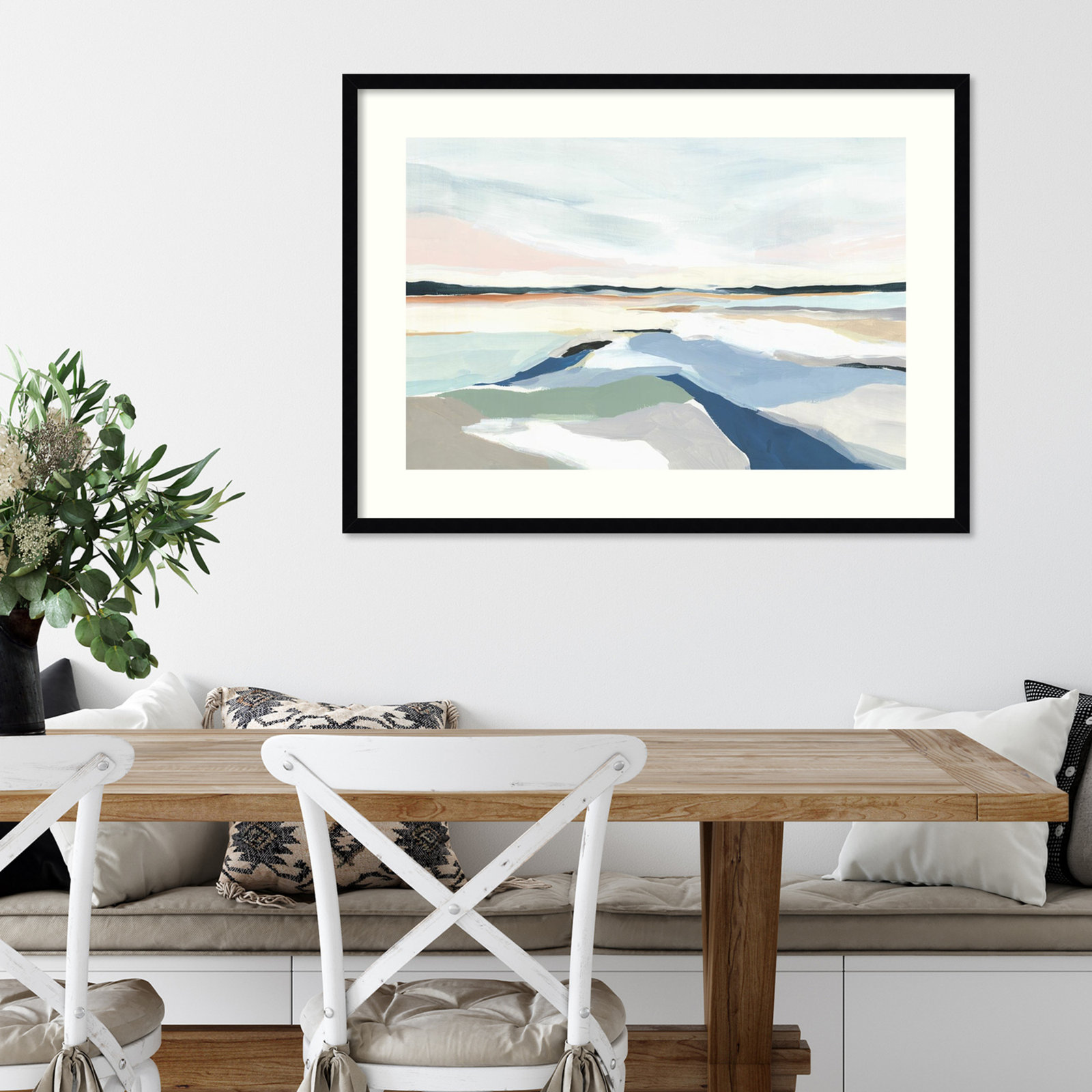 Seaside Day I by Isabelle Z, Black Framed Paper, 27" H x 37" W