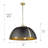 Architha 5 - Light Aged Brass Shaded Pendant
