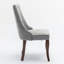 Ensemble de 2 chaises de salle à manger rembourrées en velours gris avec chaises à dossier haut en bois massif et chaises d'appoint confortables pour la salle à manger-993817731