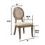 Chaise d'appoint rembourrée en lin Keesler
